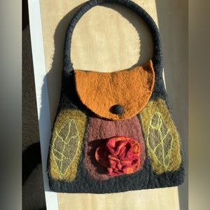 Wool handmade, one of a kind handbag